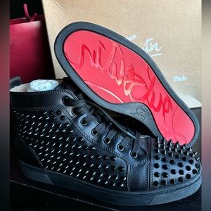 Men Christian Louboutin Spike Sneakers Black